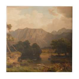 Lago Mountain com Herons - Heinrich Funk