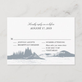 Lago Mountain| RSVP de Casamento com Opções de Men