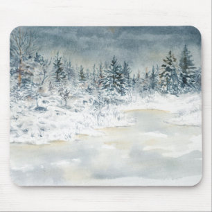Lago Mousepad de inverno