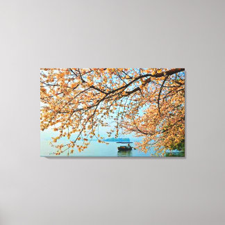 Lago Ocidental em Hangzhou, China - Canvas estendi