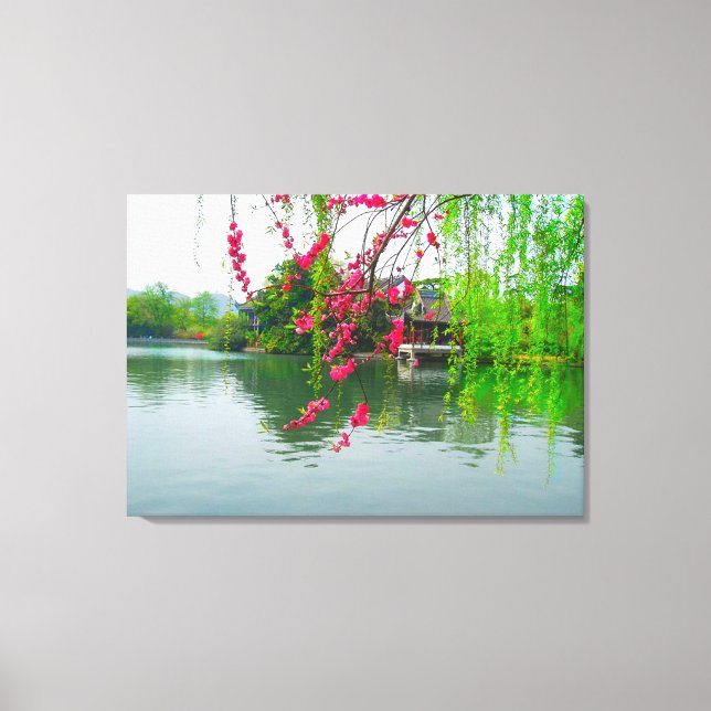 Lago Ocidental em Hangzhou, China Stretch Canvas P (Frente)