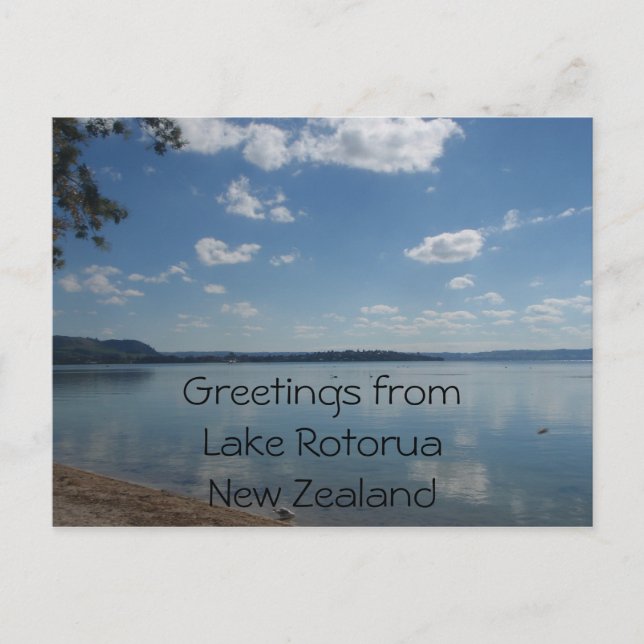 Lago Rotorua, cartão postal da Nova Zelândia (Frente)
