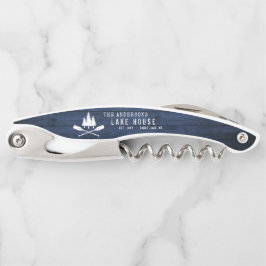 Lago Rustic House Barat Oars Trees Blue Wood Impre