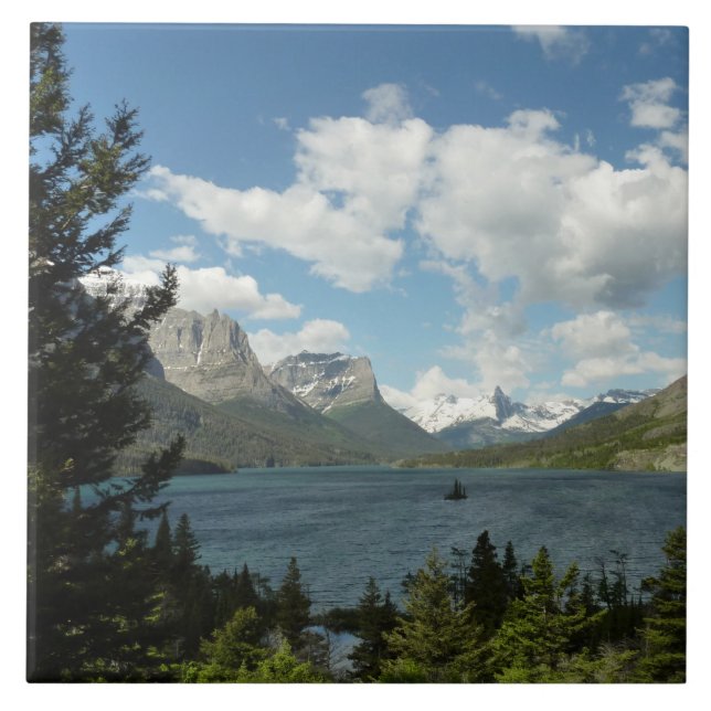Lago Saint Mary II no Parque Nacional Glacier (Frente)