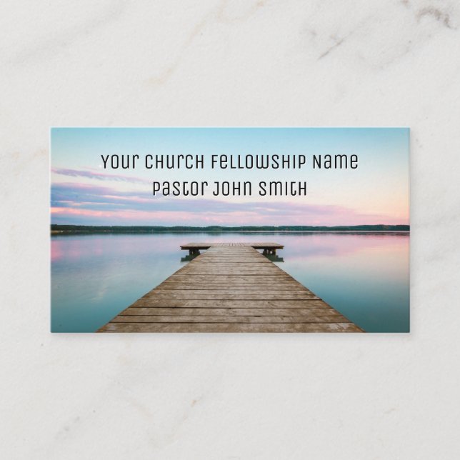 Lago SERENE com Cartões de visitas de igreja de do (Frente)