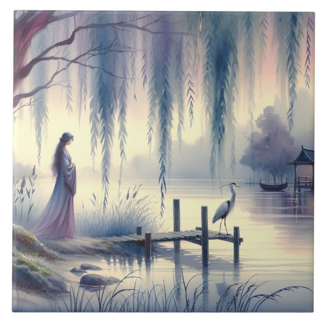 Lago Serene Fantasy com Willow e Heron (Frente)