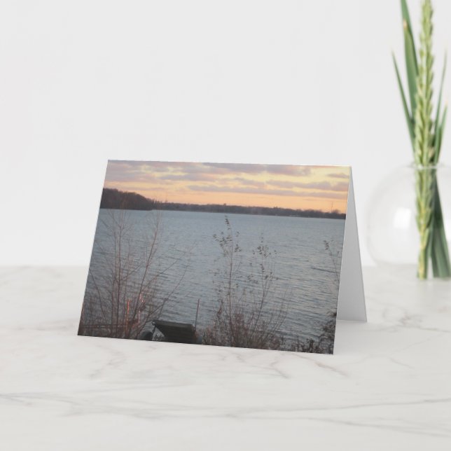 Lago Shore Sunset — Cartão de Saudação (Frente)