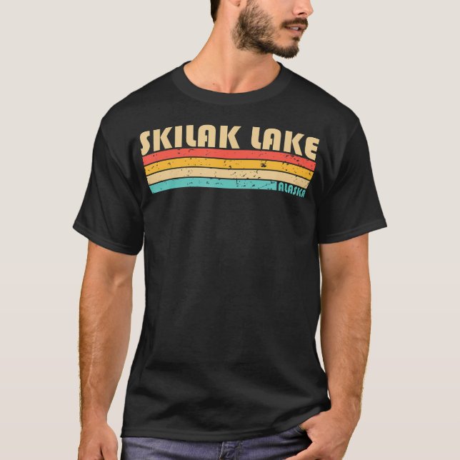 Lago Skilak Alasca Camiseta Divertida de Pesca Aca (Frente)