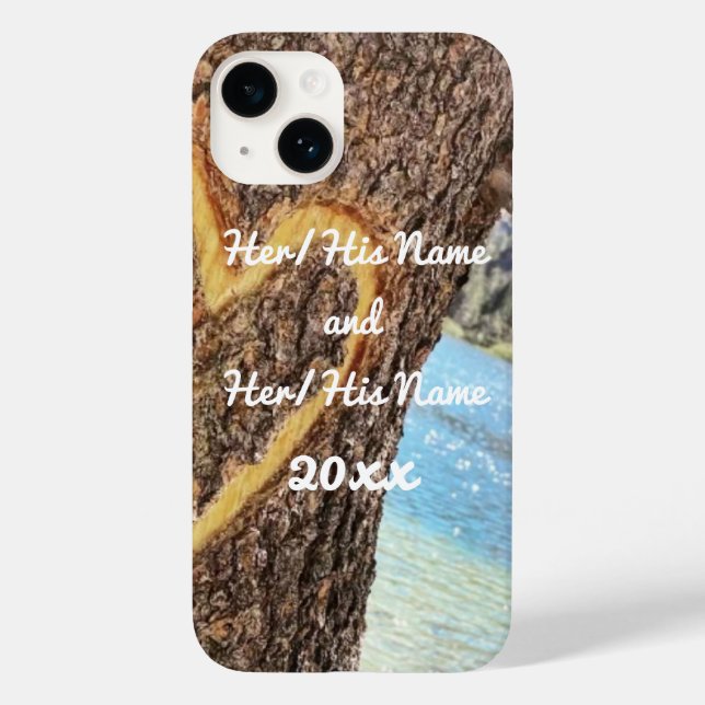 Lago Tahoe Blue Water Tree Heart Love (Verso)