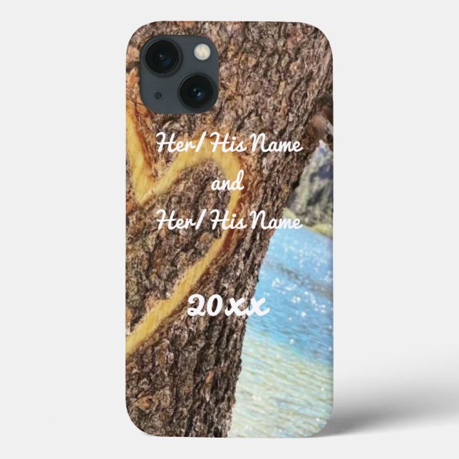 Lago Tahoe Blue Water Tree Heart Love (Verso)