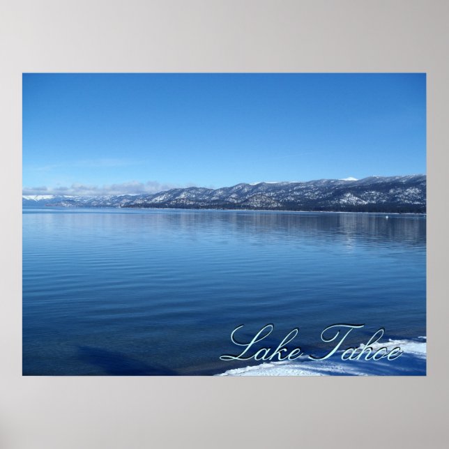 Lago Tahoe California - águas limítrofes poster (Frente)
