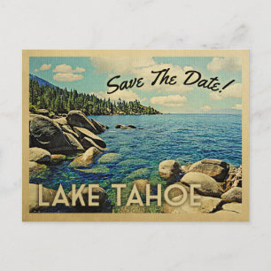 Lago Tahoe Salva Os Cartões Postais Vintage De Dat