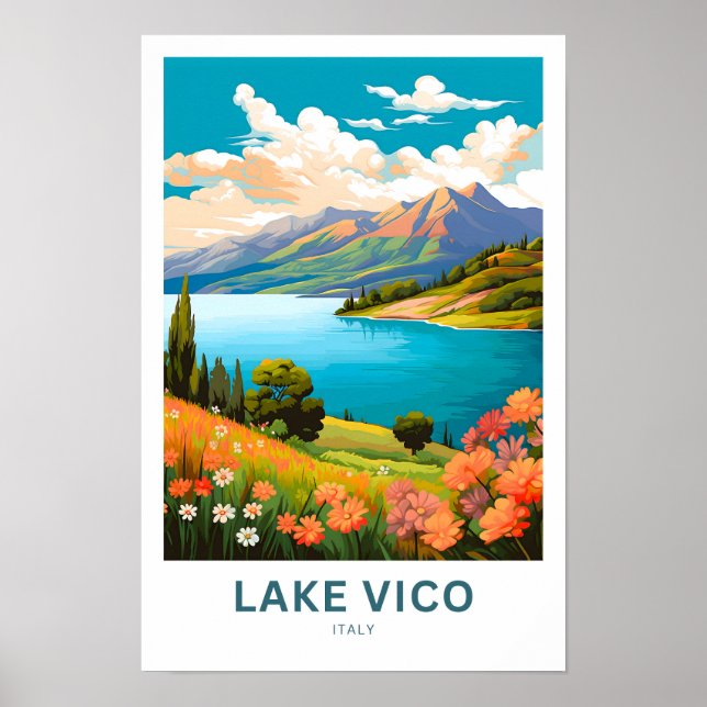 Lago Vico Itália Viagem Impressão (Frente)