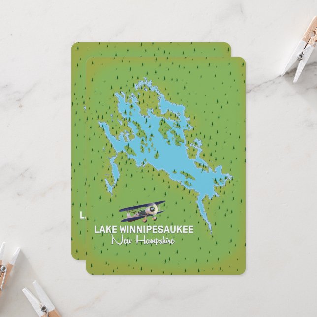 Lago Winnipesaukee New Hampshire poster de viagens (Frente/Verso In Situ)