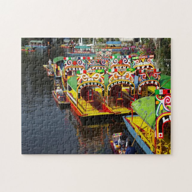 Lago Xochimilco México. Quebra-cabeça (Horizontal)