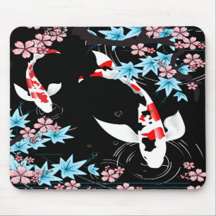 Lagoa de Koi - primavera - design Mousepad do