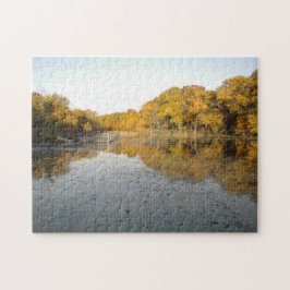 Lagoa dourada quebra-cabeça de acalmação de um