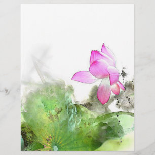 LAGOA LOTUS l arte da pintura da escova do chinês