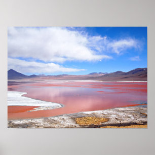 Lagoa vermelha, Laguna Colorada no poster de