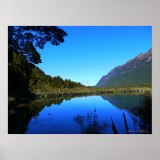 Lagos Espelhos : Milford Sound : Poster da Nova Ze