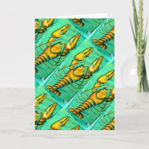 lagosta de carne com cartão verde