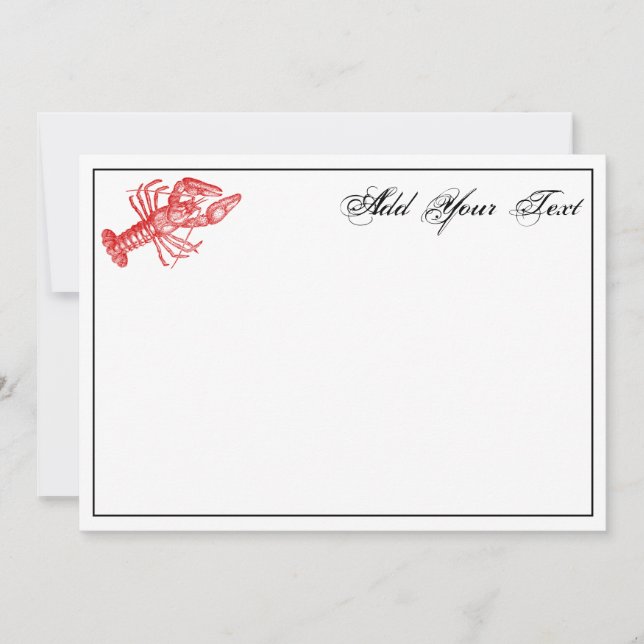 Lagosta Vermelha Vintage #1 Desenho (Frente)