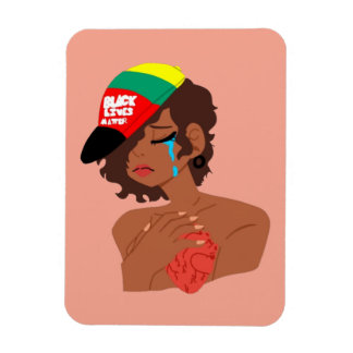 Lágrimas de mulher negra BLM Lágrimas e ímã flexív