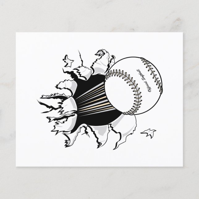 lágrimas de softball através do gráfico de bola rá (Frente)