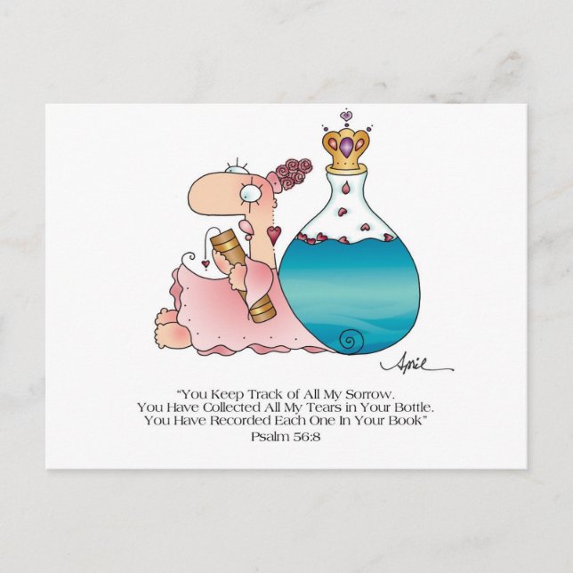 LÁGRIMAS EM UMA GARRAFA Cartão postal por April Mc (Frente)