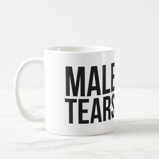 Lágrimas Masculinas - Engraçada Caneca Para Menina (Esquerda)