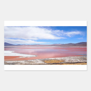 Laguna Colorada no retângulo da etiqueta de