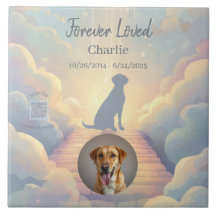Lajota de Cerâmica Memorial Labrador Retriever Arc