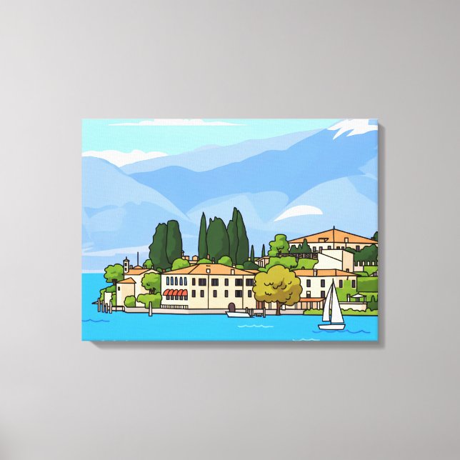 Lake Garda San Vigilio view canvas print (Frente)