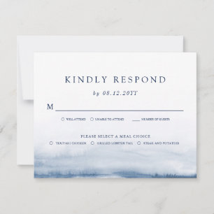 Lake Harbor Wedding RSVP Azul Claro Refeições
