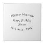 Lake house beach happy birthday add name date year<br><div class="desc">Design</div>