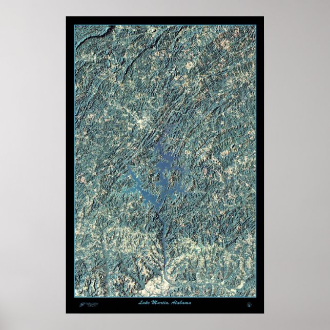 Lake Martin, impressão do Alabama, poster (Frente)
