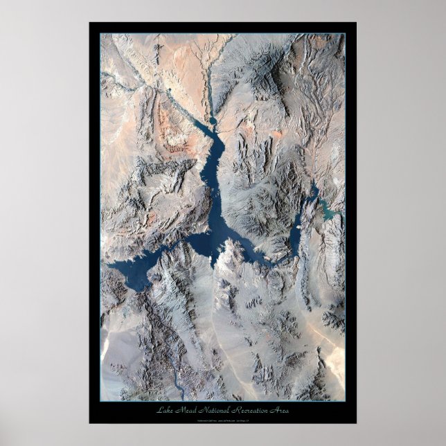 Lake Mead satellite poster print photo (Frente)