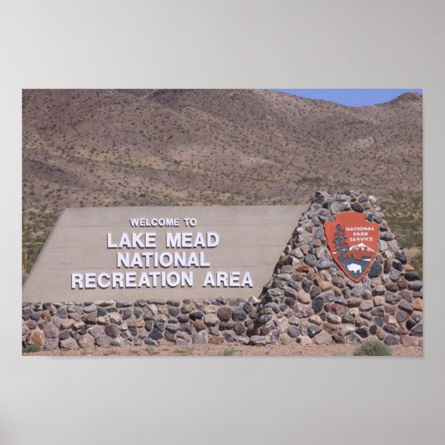 Lake Meade Recreational Area Sign Poster (Frente)