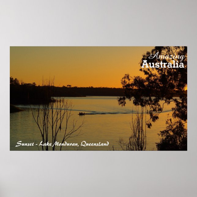 Lake Monduran sunset poster (Frente)