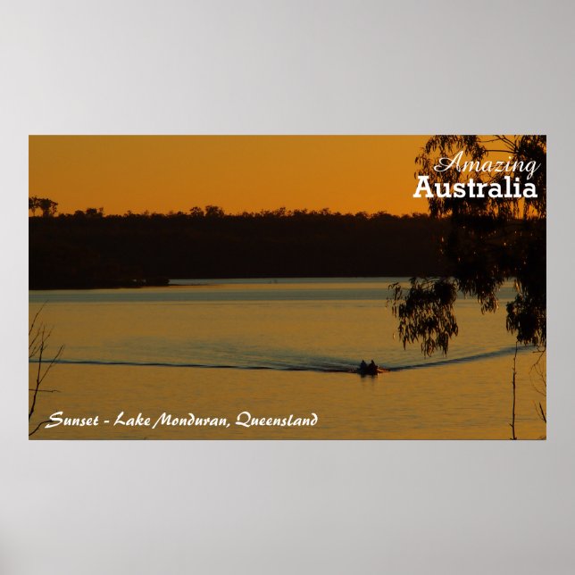 Lake Monduran sunset poster (Frente)