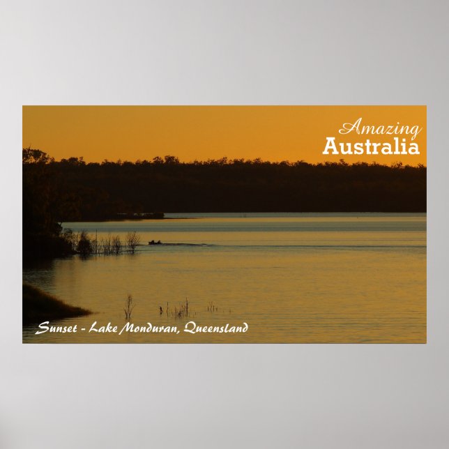 Lake Monduran sunset poster (Frente)