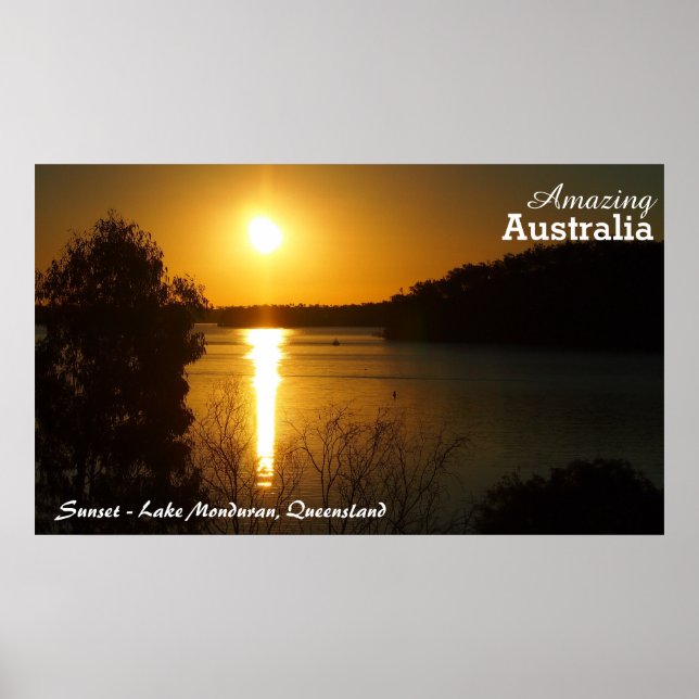 Lake Monduran sunset poster (Frente)