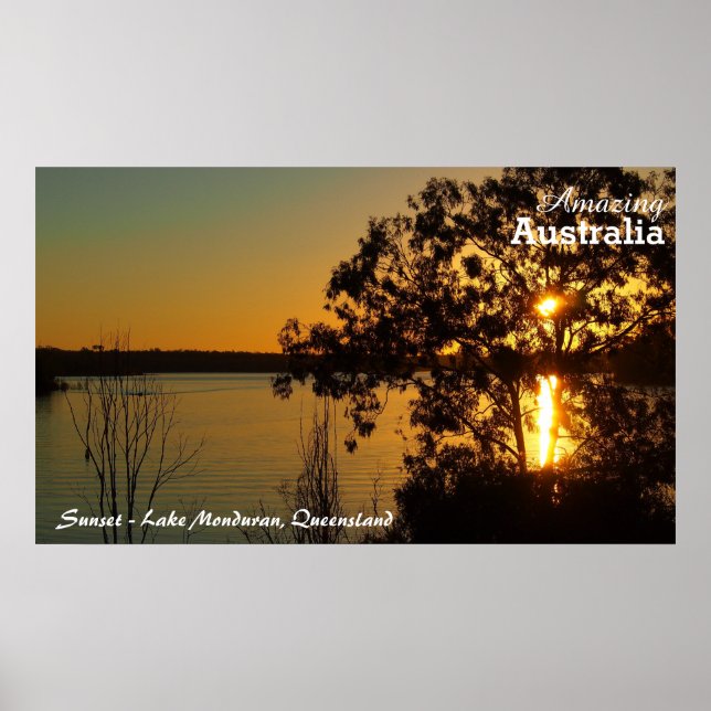 Lake Monduran sunset poster (Frente)