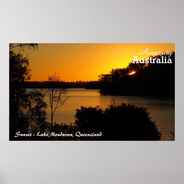 Lake Monduran sunset poster (Frente)