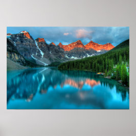 Lake Peaks Poster Wall Art Personalizado