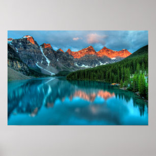 Lake Peaks Poster Wall Art Personalizado