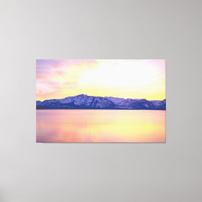Lake Tahoe Sunset Wall Art, 60x38 Grande Canvas (Frente)