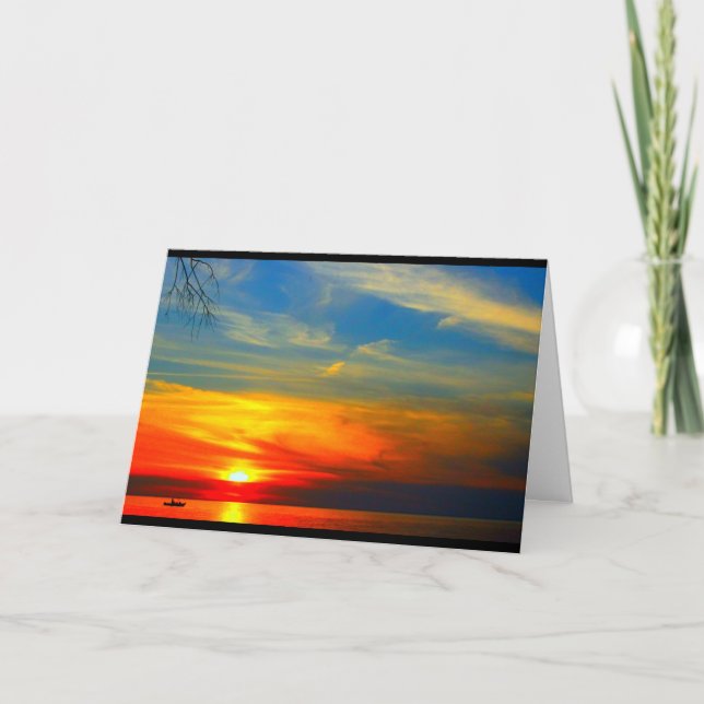 Lake Winnebago Sunset Qualquer Cartão De Ocasião (Frente)