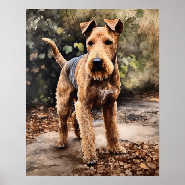 Lakeland Terrier Dog Art Impressão Poster (Frente)