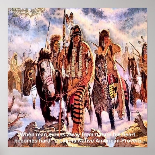 Lakota Native American Nature Proverb Poster (Frente)